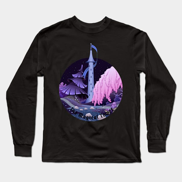 The magical Tower- Fantasy Long Sleeve T-Shirt by Eva Wolf